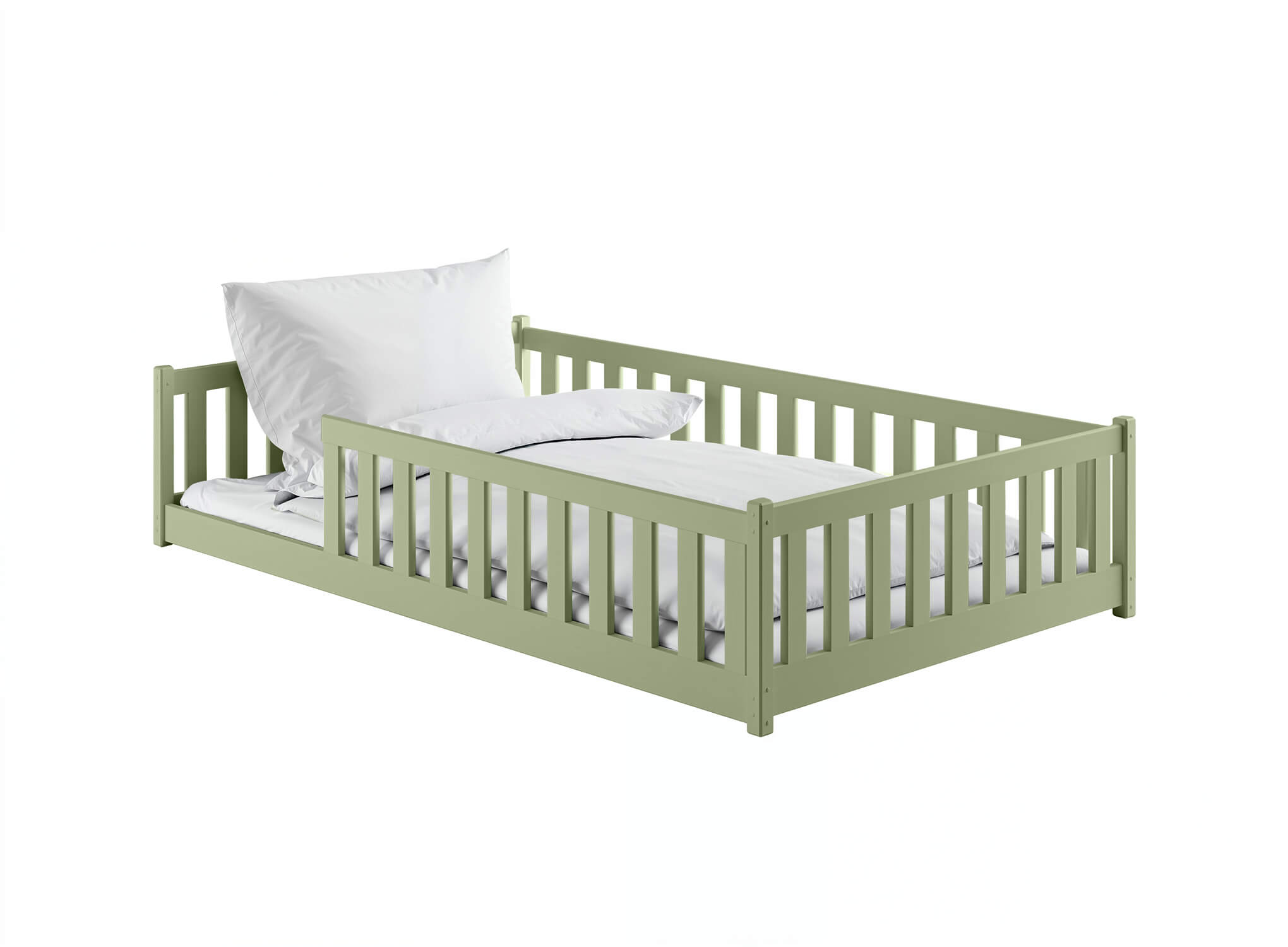 OTIS 120x200 oliwka łóżko montessori podłogowe dziecięce Lano Meble